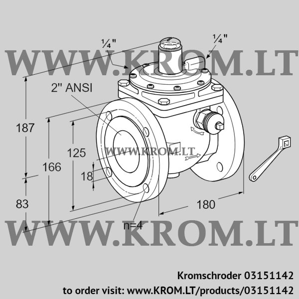 Kromschroder JSAV 50TA50/1-0Z, 03151142 safety shut-off valve, 03151142