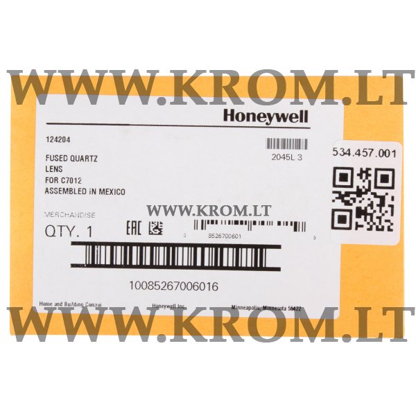 Honeywell 124204/U quartz lens, 124204/U