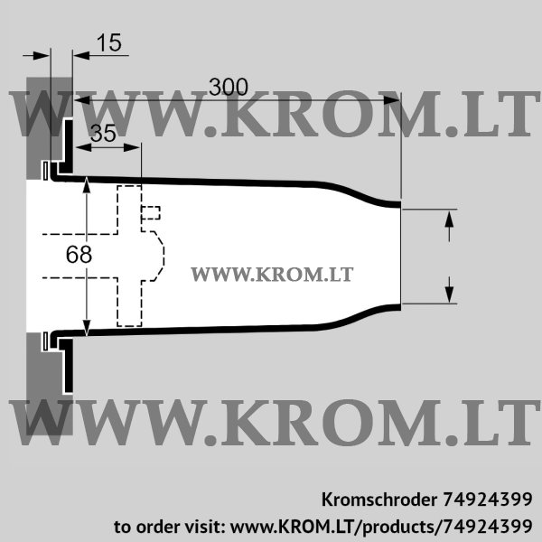 Kromschroder TSC 65M035-300/35-Si-1500, 74924399 ceramic tube set, 74924399