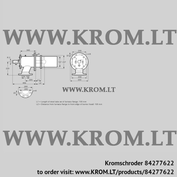 Kromschroder ZIC 200RB-100/135-(20)D, 84277622 burner for gas, 84277622