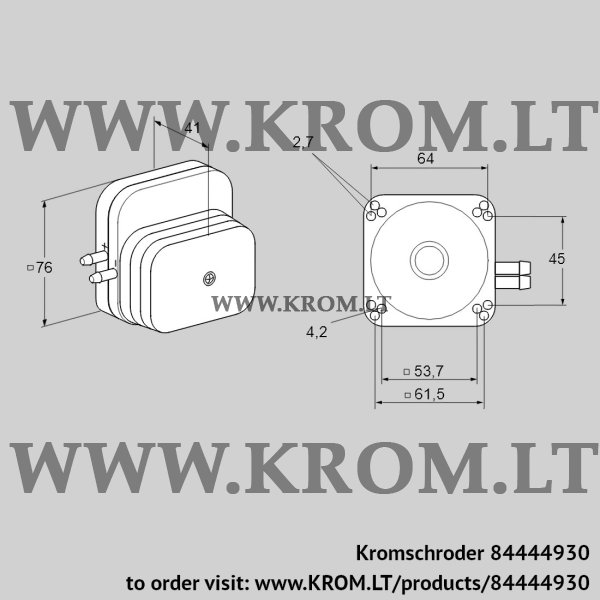 Kromschroder DL 10ET-1, 84444930 pressure switch for air, 84444930