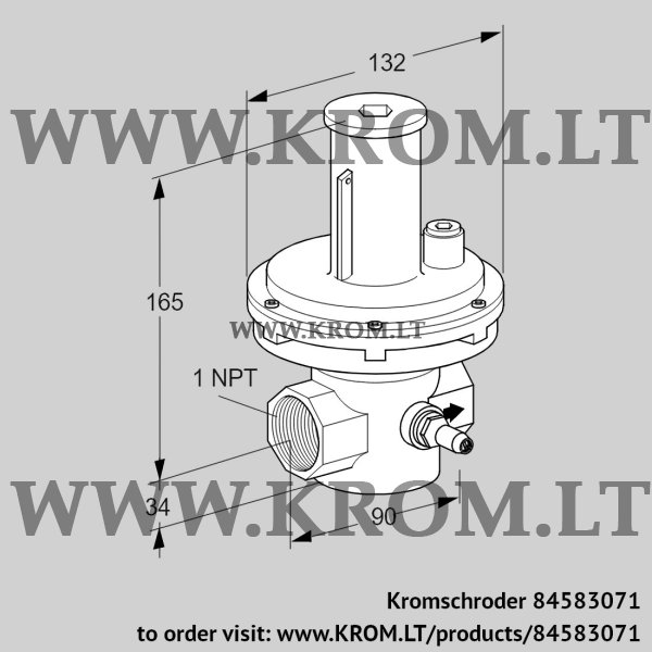 Kromschroder VSBV 25TN40-0Z, 84583071 relief valve, 84583071