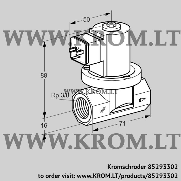 Kromschroder VGP 10R02Q5, 85293302 gas solenoid valve, 85293302