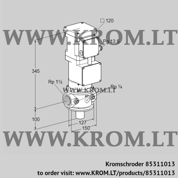 Kromschroder VK 40R40MA93D, 85311013 motorized valve for gas, 85311013