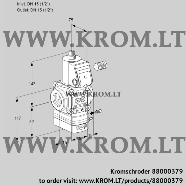 Kromschroder VAG 115R/NWBE, 88000379 air/gas ratio control, 88000379