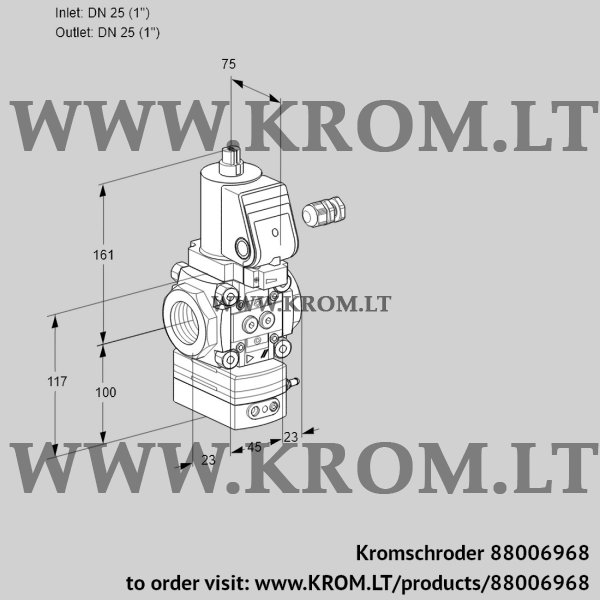 Kromschroder VAV 125R/NWSRAK, 88006968 air/gas ratio control, 88006968