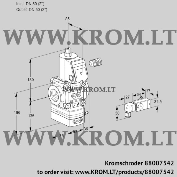 Kromschroder VAD 350R/NW-100A, 88007542 pressure regulator, 88007542