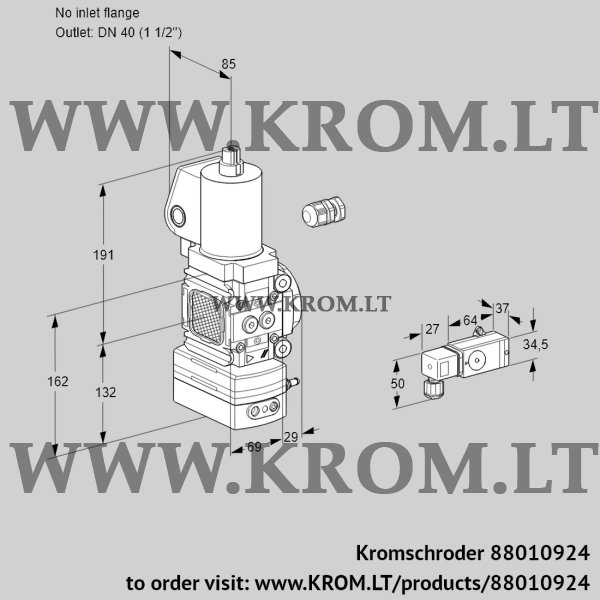 Kromschroder VAV 2-/40R/NWSLAK, 88010924 air/gas ratio control, 88010924