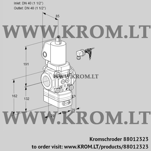 Kromschroder VAV 240R/NWGLAK, 88012323 air/gas ratio control, 88012323