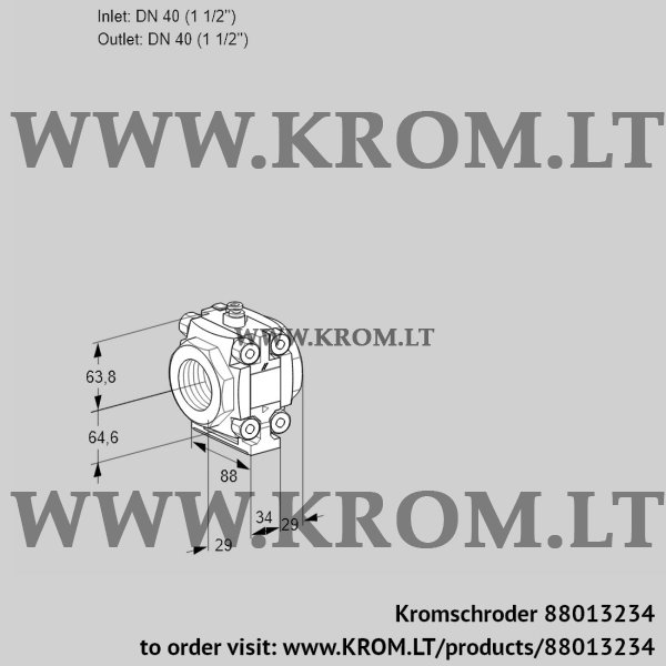 Kromschroder VMV 240N05P, 88013234 fine-adjusting valve, 88013234