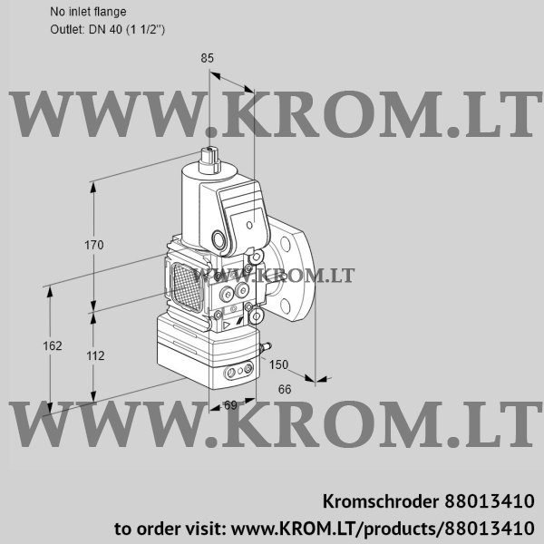 Kromschroder VAG 2-/40F/NKAN, 88013410 air/gas ratio control, 88013410