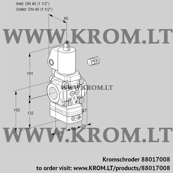 Kromschroder VAV 240R/NQGLAK, 88017008 air/gas ratio control, 88017008