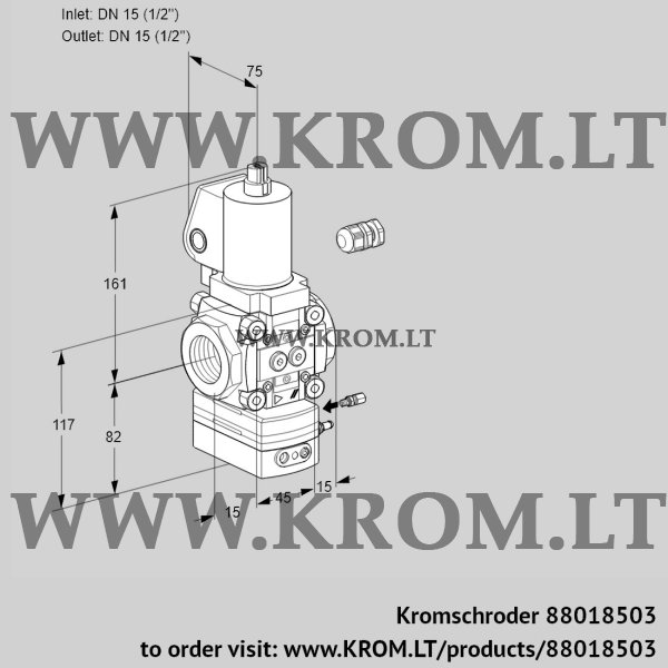 Kromschroder VAG 115R/NKGLBE, 88018503 air/gas ratio control, 88018503