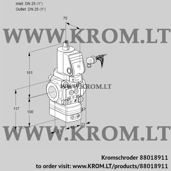 Kromschroder VAV 125R/NWSRAK, 88018911 air/gas ratio control, 88018911