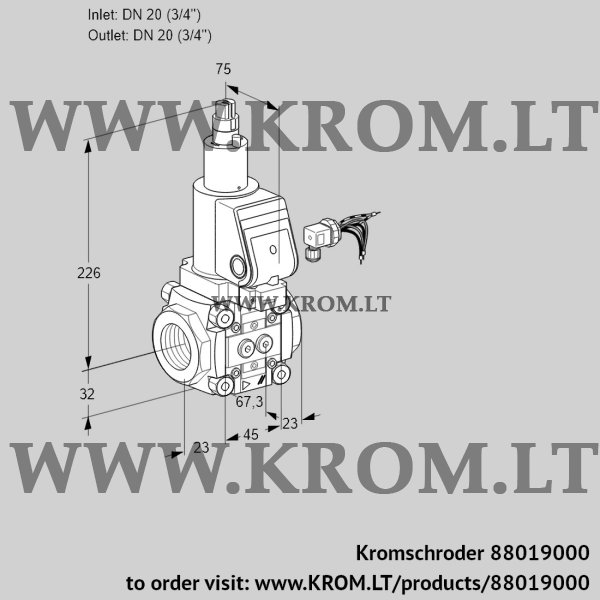 Kromschroder VAS 120R/LWSR, 88019000 gas solenoid valve, 88019000