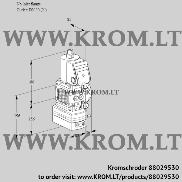 Kromschroder VAV 3-/50R/NQAK, 88029530 air/gas ratio control, 88029530