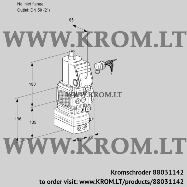 Kromschroder VAD 3-/50R/NW-50A, 88031142 pressure regulator, 88031142