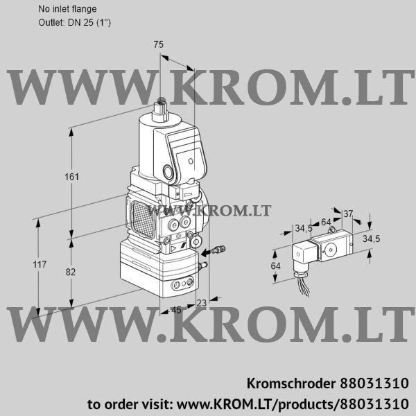 Kromschroder VAG 1T-/25N/NQSRAK, 88031310 air/gas ratio control, 88031310