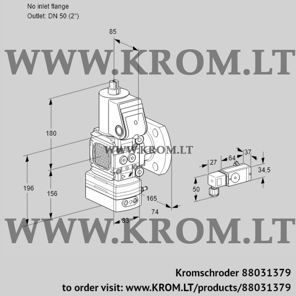 Kromschroder VAV 3-/50F/NWAK, 88031379 air/gas ratio control, 88031379