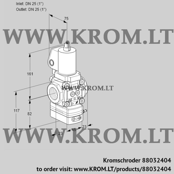 Kromschroder VAG 1T25N/NQGLAA, 88032404 air/gas ratio control, 88032404