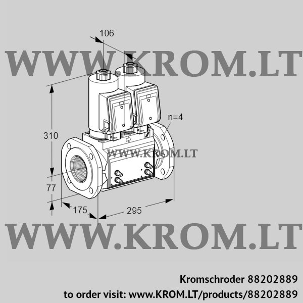 Kromschroder VCS 6T65A05NNQSRB/MMMM/PPPP, 88202889 double solenoid valve, 88202889