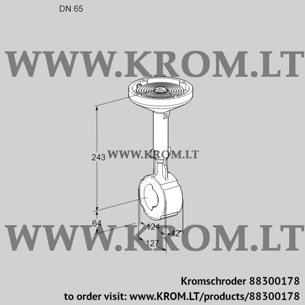 Kromschroder BVHM 65W01A, 88300178 butterfly valve, 88300178