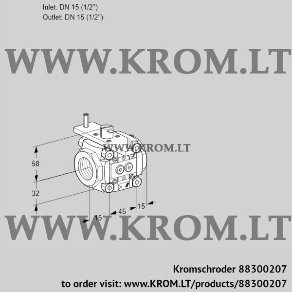 Kromschroder VFC 115/15R05-15PPPP, 88300207 linear flow control, 88300207