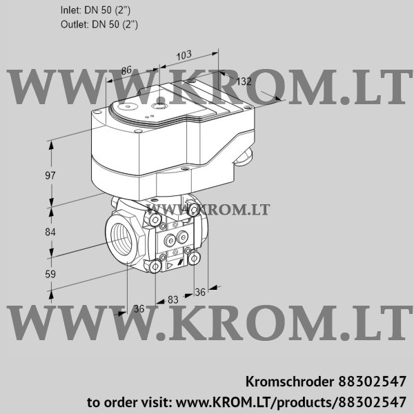 Kromschroder IFC 350/50R05-25PPPP/20-60Q3T, 88302547 linear flow control, 88302547