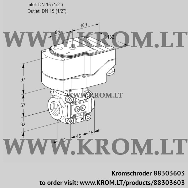 Kromschroder IFC 115/15R05-15PPPP/20-07W2E, 88303603 linear flow control, 88303603
