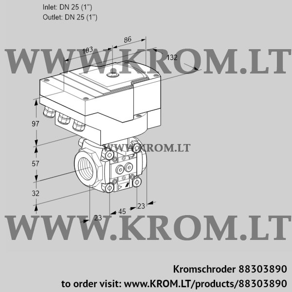 Kromschroder IFC 125/25R05-08PPPP/20-60Q3T-I, 88303890 linear flow control, 88303890
