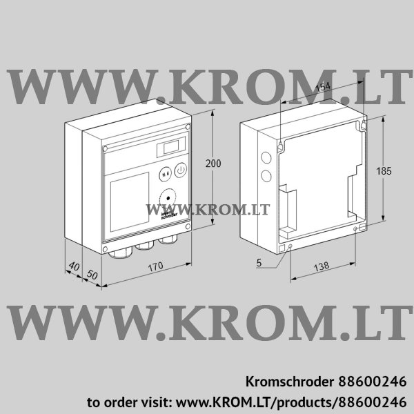 Kromschroder BCU 370QI1FEU0D1, 88600246 burner control unit, 88600246