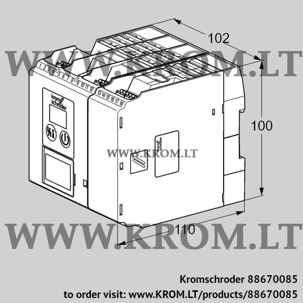 Kromschroder BCU 565WC0F3U0D0K0-E, 88670085 burner control unit, 88670085